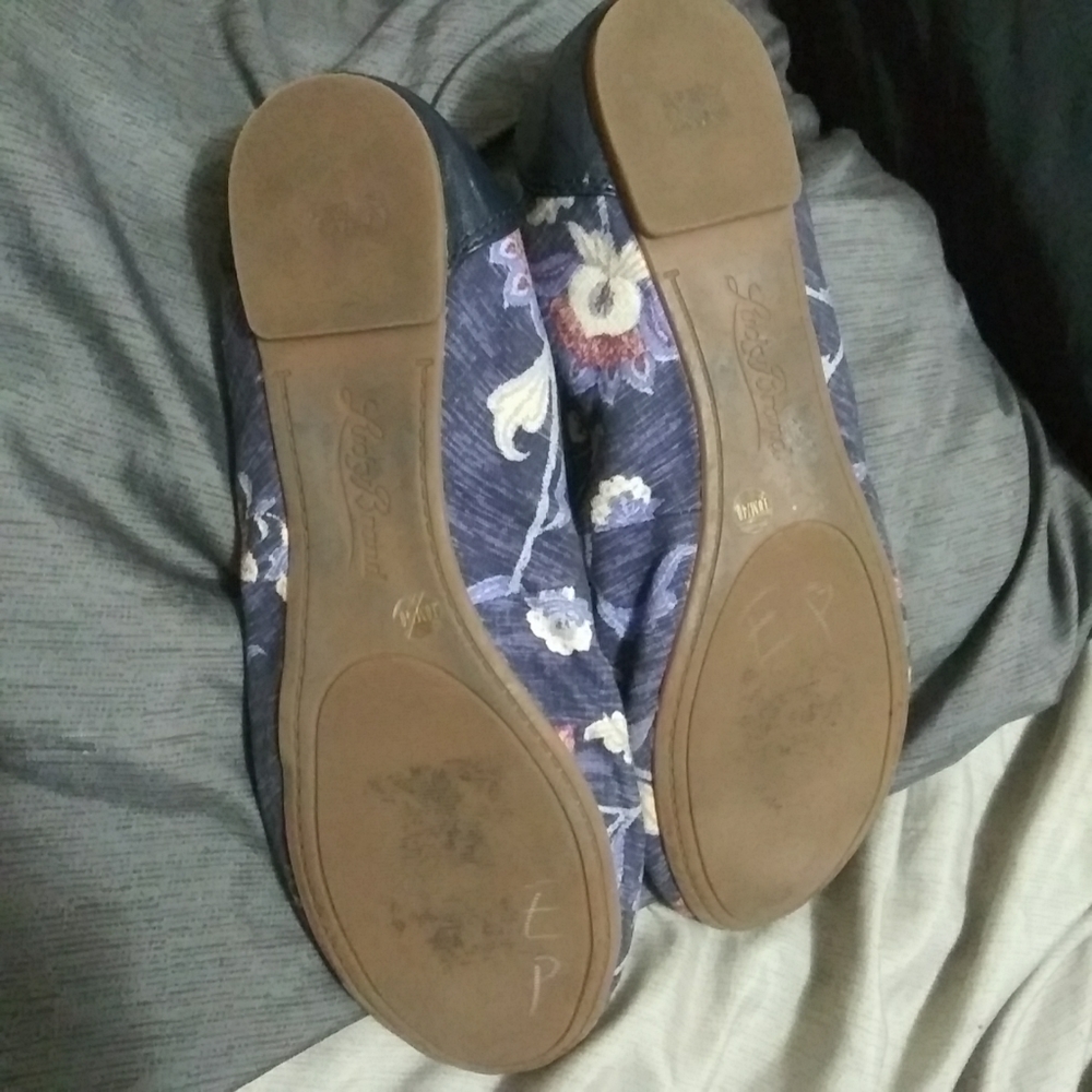 (Sz10) Lucky Brand Floral Ballet Flats - Picture 5 of 6